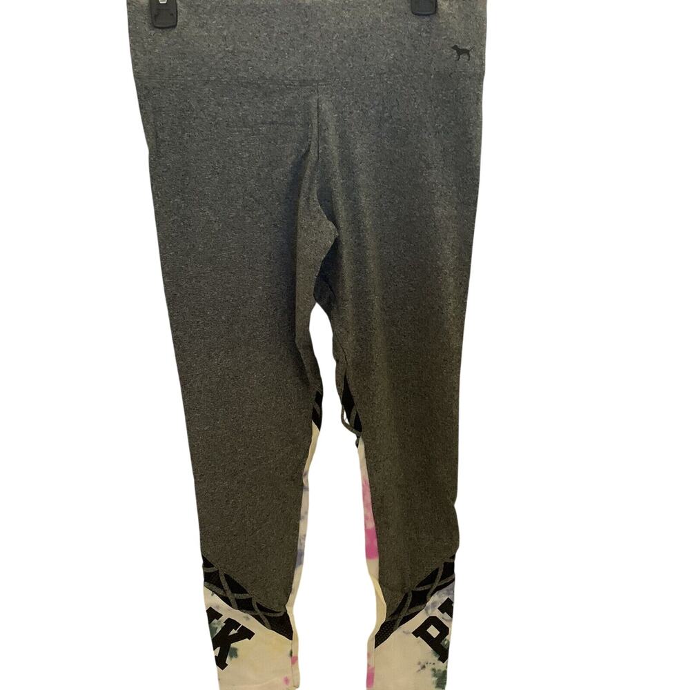 VS Victoria's Secret PINK Tie Dye Leggings Pink Grey Medium New